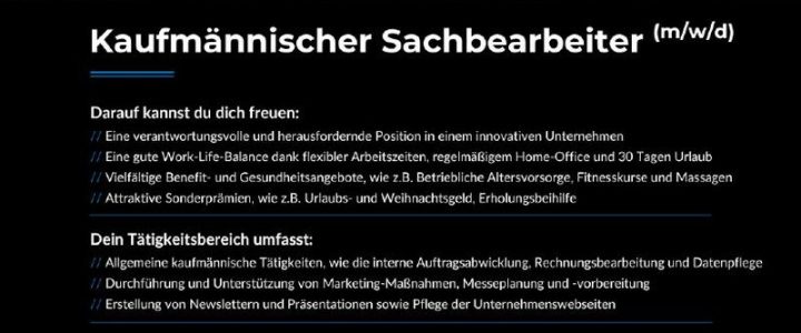 Kaufmännischer Sachbearbeiter (Vollzeit | Spalt)
