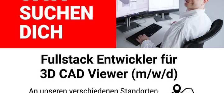 Fullstack Entwickler für 3D CAD Viewer (m/w/d) (Vollzeit | Heidelberg)