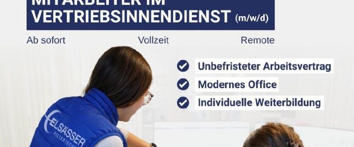 Kaufmännischer Mitarbeiter im Vertriebsinnendienst (m/w/d) (Vollzeit | Nufringen)